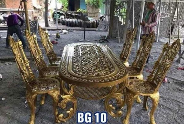 bàn ghế 09 - Nhôm Đúc Hoàng Gia Đà Lạt